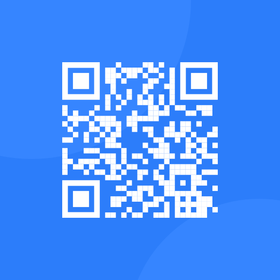 qr code symbol on blue background